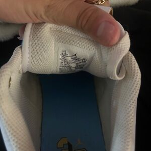 Jordan White Sneaker with Blue Insole